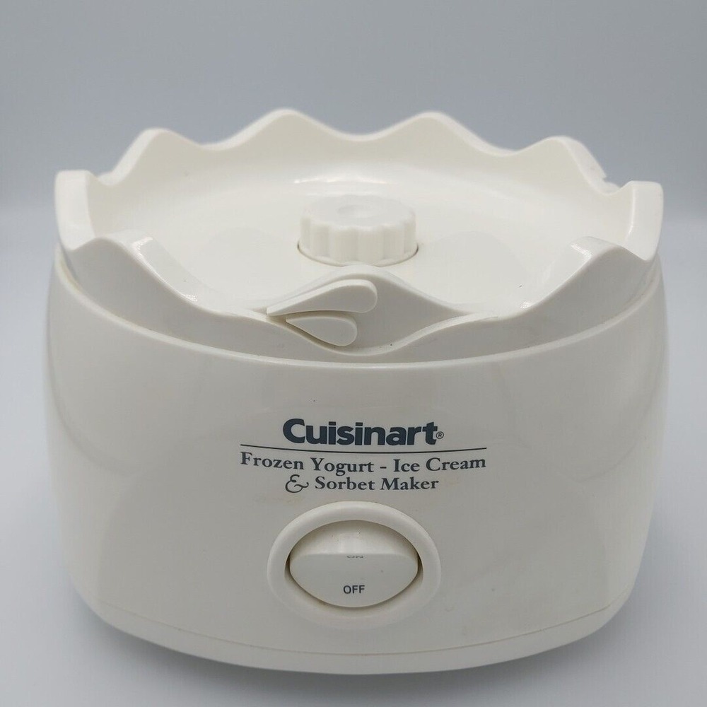 Cuisinart Ice-20 Frozen Yogurt Ice Cream Sorbet Maker Motor Base White - TESTED